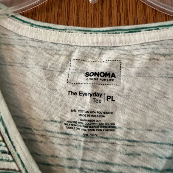 Ladies petites v next striped t shirt - Picture 2 of 3